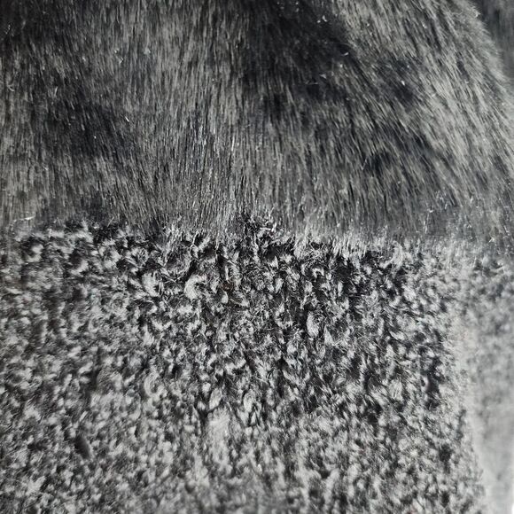 Style & Co Black Vest Sweater Faux Fur Accent Open Front Sleeveless Cardigan S - Picture 10 of 16